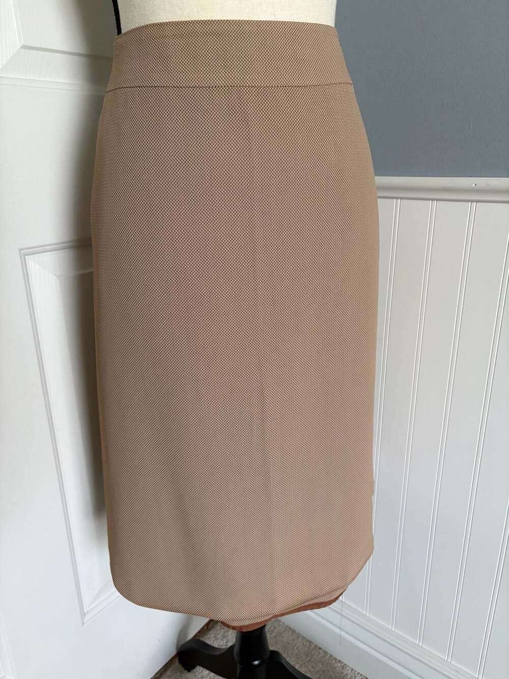 Talbots Italian Fabric Herringbone Knit Pencil Skirt